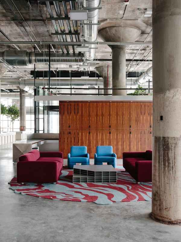 Oversized rugs for a 1930s Post Office designed by Albert Khan