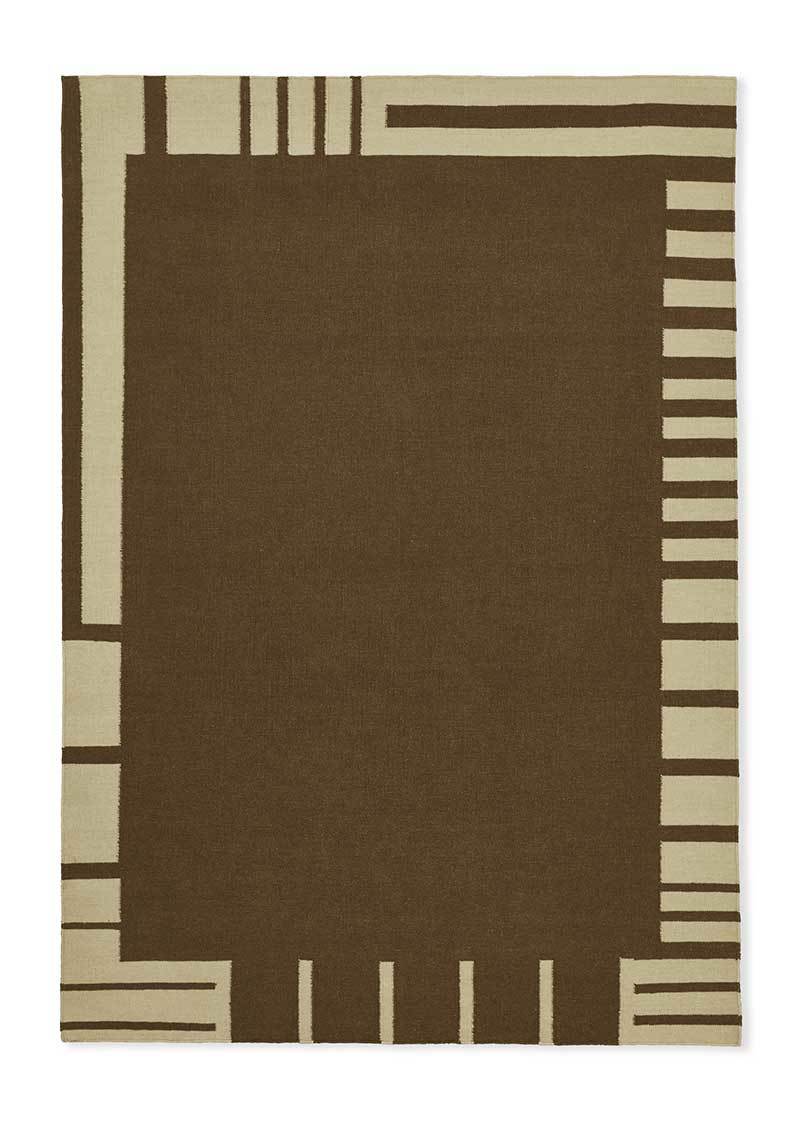 Curb Gill Thorpe Olive Mono 160cm 230cm Flatwoven Rug Website Overhead