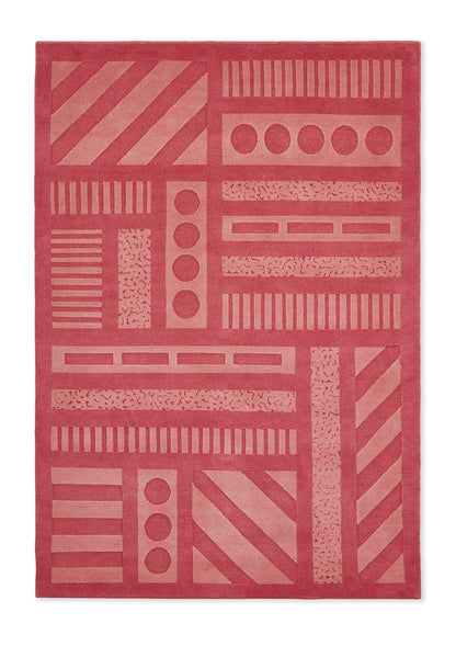 Pink noise camille walala hand knotted rug website resizing